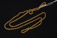 Lot 75 - An Asian gold rope chain