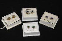 Lot 6 - A pair of 9ct gold diamond cluster earrings