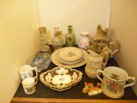 Lot 322 - A collection of ceramics and cut glass decanters