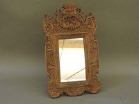 Lot 180 - A Cantonese carved boxwood easel mirror