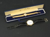 Lot 62 - A 9ct gold ladies Rotary mechanical bracelet watch