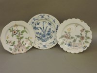 Lot 194 - Three 18th century Delft plates
