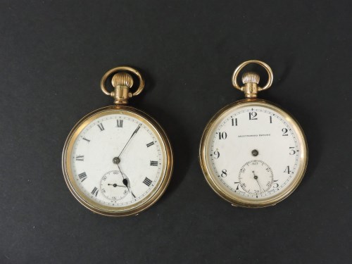 Lot 103 - A 9ct gold open faced pocket watch