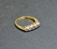 Lot 27 - A five stone diamond ring