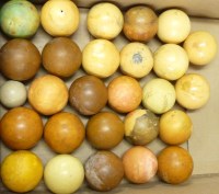 Lot 1268 - Ten 19th century ivory billiard balls