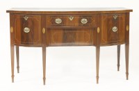 Lot 602 - A 19th century inlaid mahogany bowfront sideboard