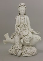 Lot 124 - A blanc de Chine Figure of Guanyin