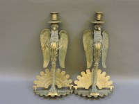 Lot 274 - A pair of brass candlestick brackets