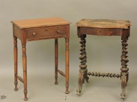 Lot 607 - A mahogany side table