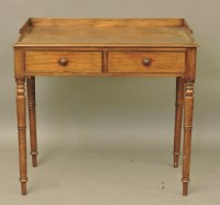 Lot 608 - A Victorian mahogany two drawer side table