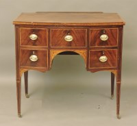 Lot 613 - A mahogany and satinwood inlaid bowfront sideboard