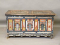 Lot 718 - A 19th century Czech painted chest