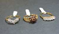 Lot 12 - A 9ct gold five stone cubic zirconia ring