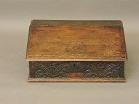 Lot 700A - A 17th century oak bible box