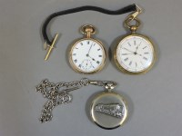 Lot 62 - A late 19th century gentleman's brass cased key wind chronometer pocket watch