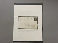 Lot 157 - 1d black plate 11 on cover
