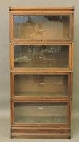 Lot 602 - A Globe Wernicke four tier bookcase