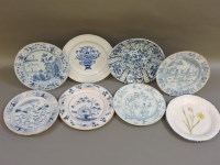 Lot 247 - 18th century Delft plates
