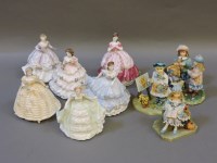 Lot 363 - A set of six Royal Worcester 'Debutante' figures