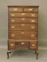 Lot 582 - An early 18th century oak chest on stand