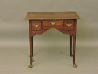 Lot 696 - An 18th century and later oak 'lowboy'