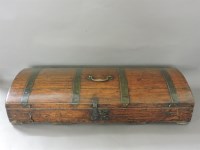 Lot 451 - A 19th century oak double violin case