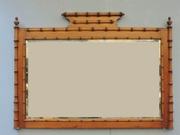 Lot 565 - A Victorian pine and beech overmantel mirror