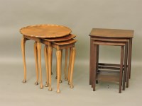 Lot 610 - Two nests of three tables