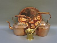 Lot 299 - Two copper kettles