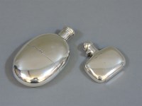 Lot 129 - A Victorian oval silver flask