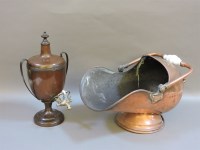 Lot 275 - A Victorian copper urn 'samovar'