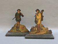 Lot 293 - A pair of 19th century painted tin figures
