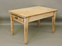 Lot 681 - A Victorian stripped pine kitchen table