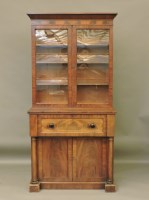 Lot 692 - A Victorian mahogany secretaire bookcase