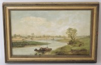 Lot 517 - Thos Creslack
BOATS ON A RIVER
Signed and dated 1844