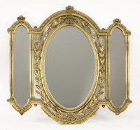 Lot 608 - A gilt gesso overmantel mirror