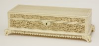 Lot 76 - An Anglo-Indian ivory glove box
