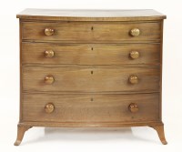 Lot 1473 - A Regency mahogany bow front chest of drawers
