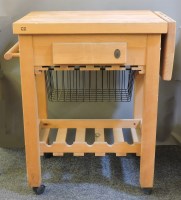 Lot 641 - A modern 'Servus' beech butcher's block unit