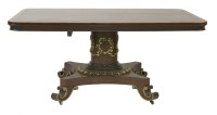 Lot 669 - A mahogany brass inlaid and birchwood crossbanded centre table