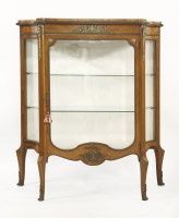 Lot 522 - A French mahogany display cabinet