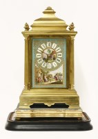 Lot 413 - A French gilt metal mantel clock