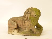 Lot 617 - A carved stone lion