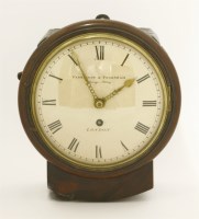 Lot 406 - A mahogany drop dial wall clock