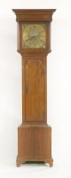 Lot 401 - An oak longcase clock