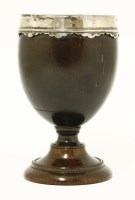 Lot 117 - A silver-mounted coconut cup