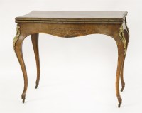 Lot 471 - A walnut and gilt-mounted card table