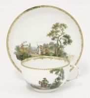 Lot 49 - A Meissen Cup and Saucer