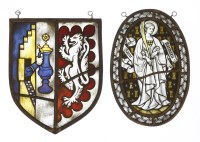 Lot 140 - A stained glass panel