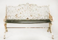 Lot 534 - A Coalbrookdale 'Rustic' design cast iron garden bench